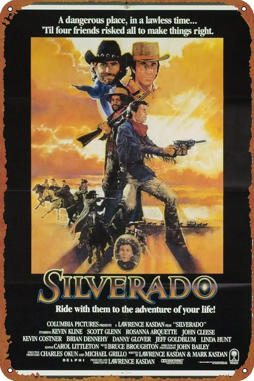 Silverado Tin Sign Decoration Vintage Metal Movie Poster Signs Wall Decor 8x12 Inch