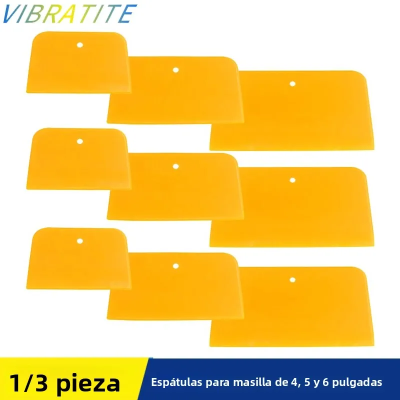 Espátulas para Masilla Automotriz, Espátulas Reutilizables de 4, 5 y 6 Pulgadas para Aplicar Masillas, Putty, Glaseados, Calafates y Pintura