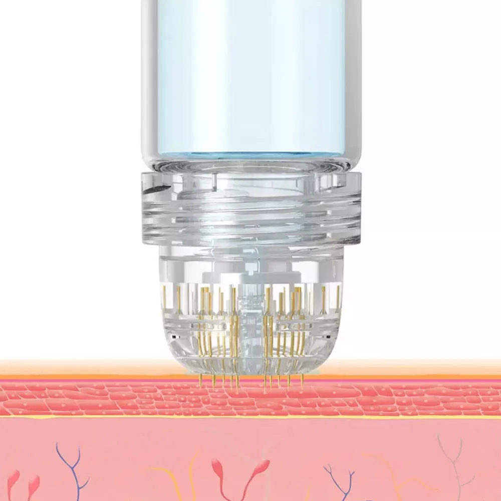 20Pin Goldene Nadel Titan Microneedling Stempel Pin Serum Applikator Hautpflege Therapie Wiederverwendbare Micro Nadel – Detail 3