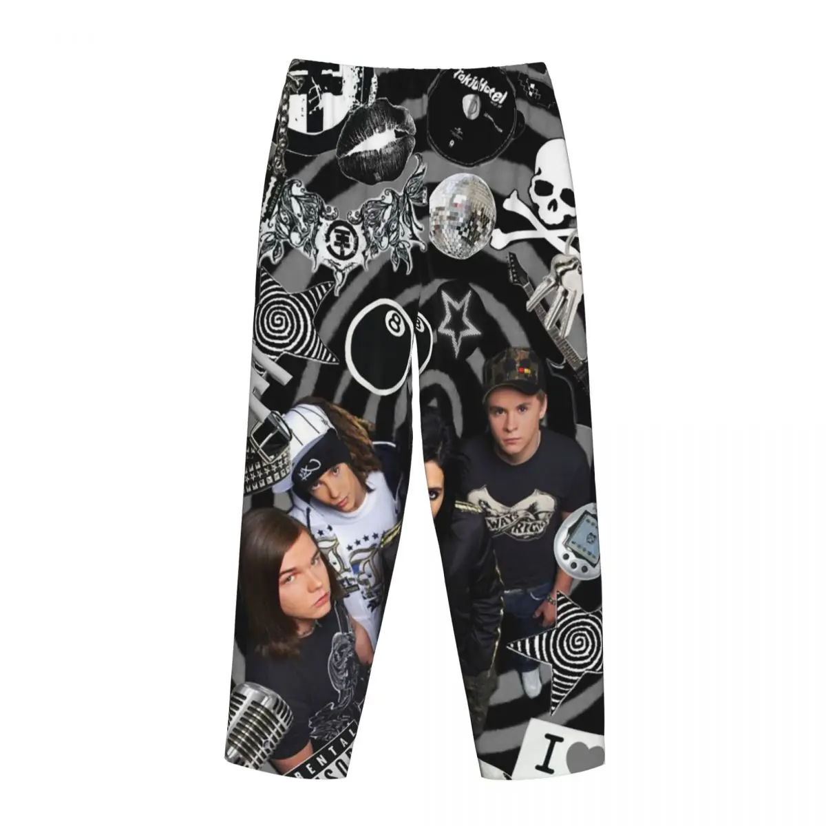 Custom Tokio Hotel Emblem Women Pajama Pants Lounge Sleep Sleepwear Bottoms with Pockets
