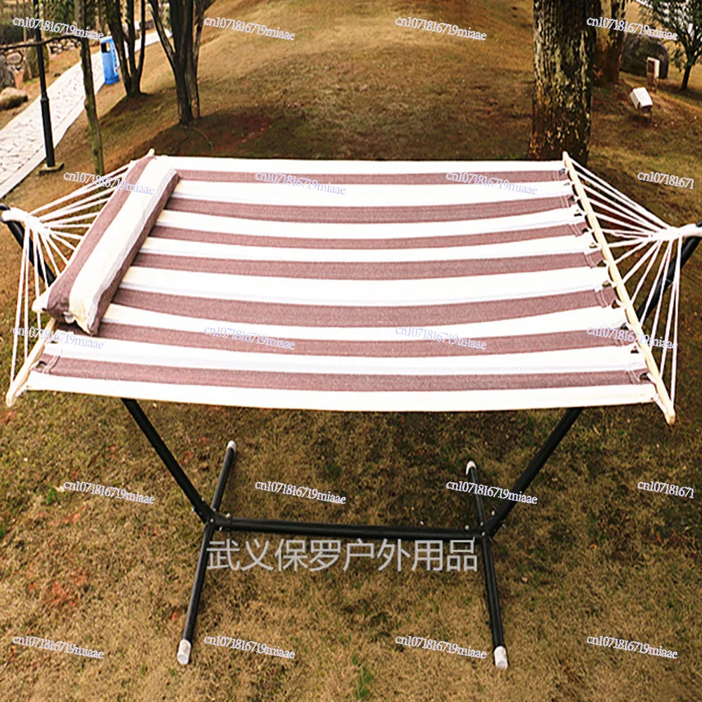 Hammock special bracket, outdoor leisure camping, stainless steel hammock frame, color strip cotton bracket hammock