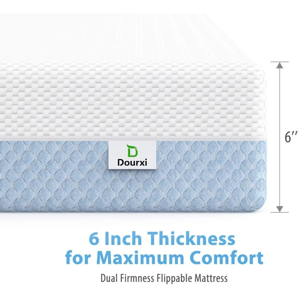 Dual Sided Comfort Memory Foam Toddler Bed Mattress, Triple-Layer Breathable Premium Baby Mattress for Infant and Toddler