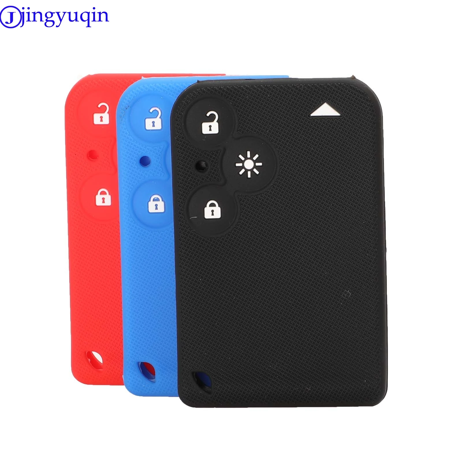 

Jingyuqin силиконовый чехол для дистанционного ключа автомобиля для Renault Laguna Espace, 3-кнопочный держатель для карт