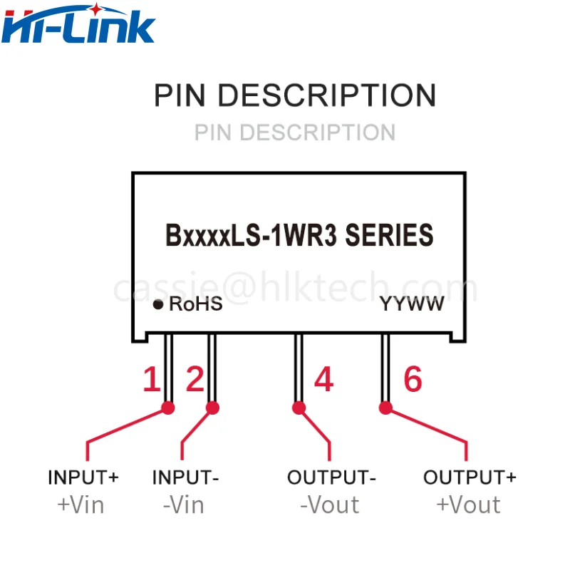 Hilink-ミニ調整可能電源モジュール、分離コンバーター、DC、b120、09、12、15ls-1wr3、b1205、24、15、12ls-1wr3l、1w、12v