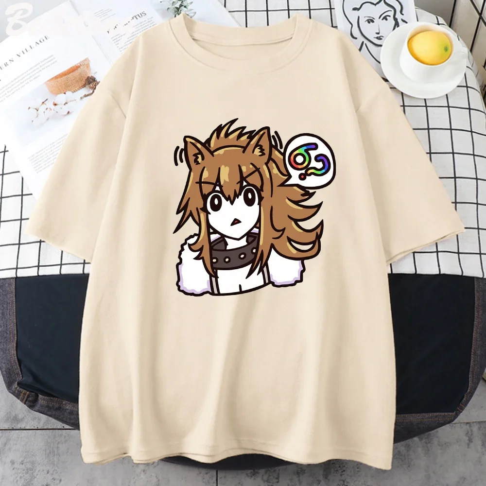 Anime Arknights T Shirt Pramanix Siege Silence Skadi Game Cosplay Unisex Pure Cotton Men Women Tops Summer Cartoon Prints Short - view 4