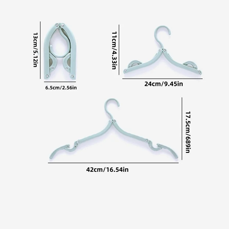 10pcs/20pcs Foldableable Clothes Hanger Travel Portable Clothes Hanging Rack Multi-functional Storage Home Business Trip Hangers