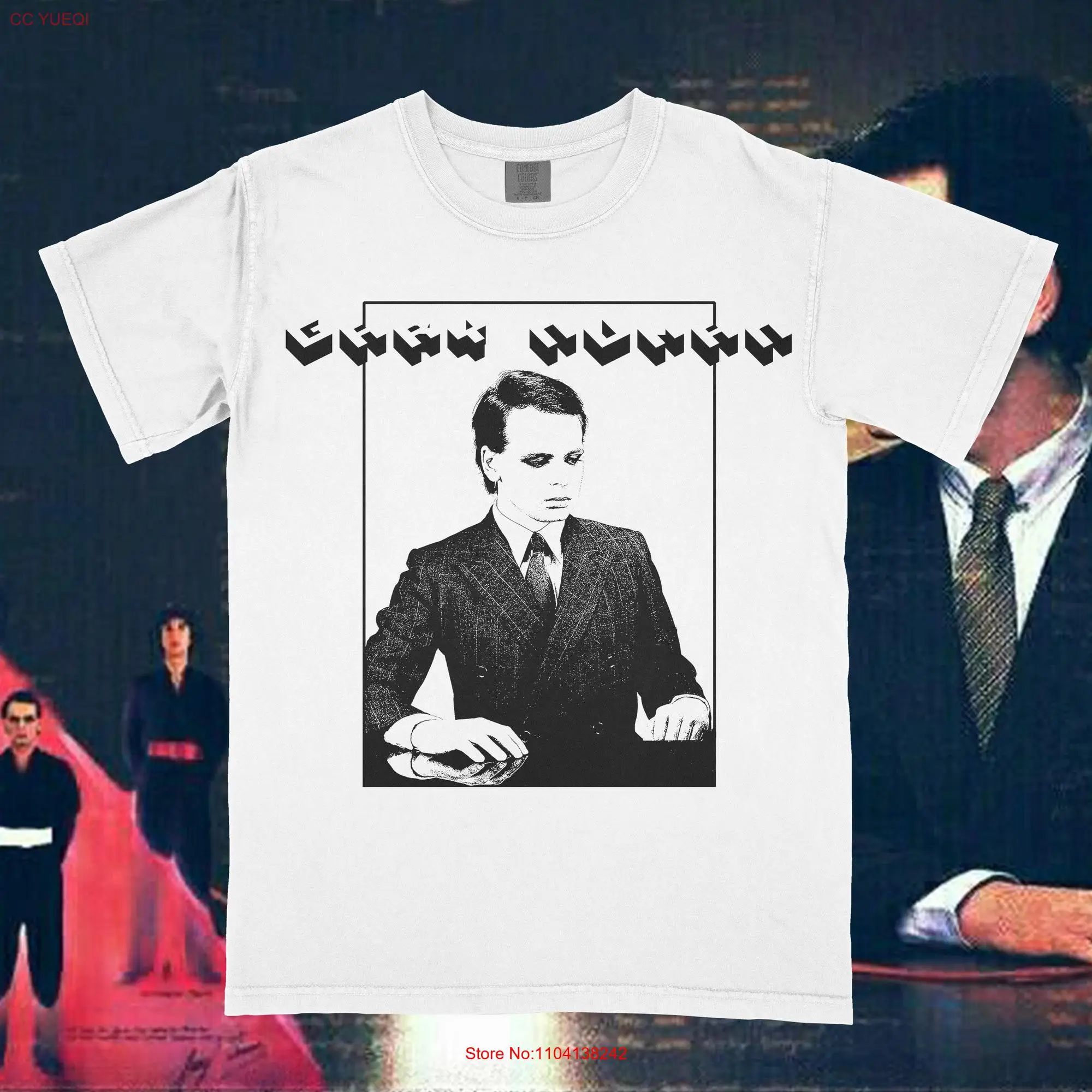 

Gary Numan Pleasure Principle T Shirt long or short sleeves