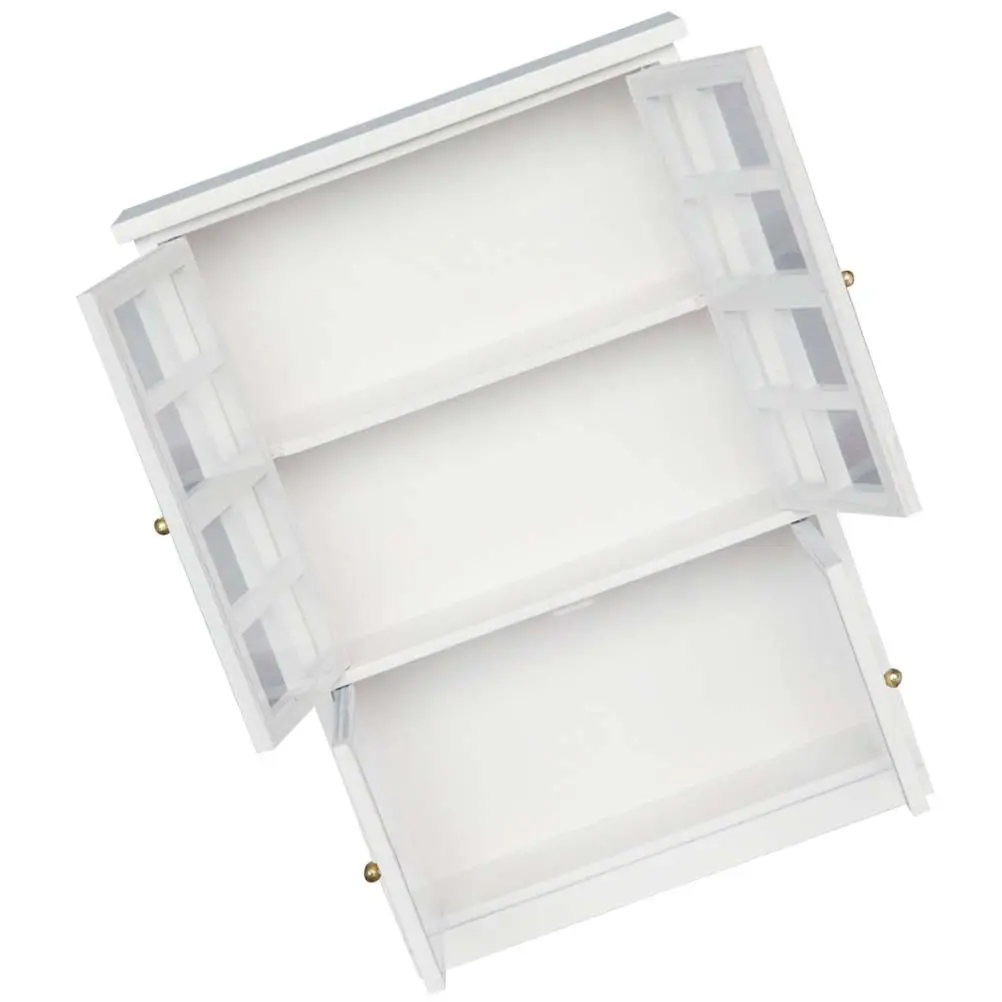 

Miniature Cabinet Wooden Mini Furniture Lightweight Smooth Surface Rounded Corner Mini House Decoration Miniature Furniture