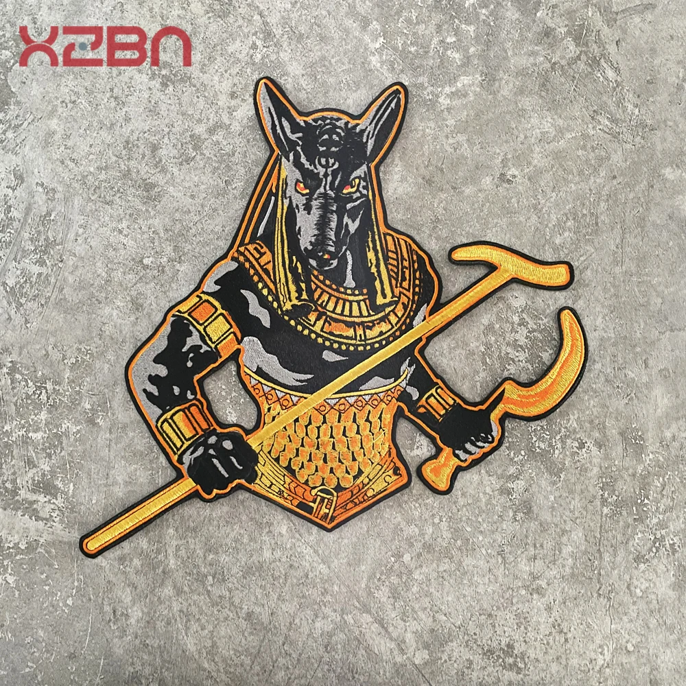 Soldier Large Embroidery Patch Personality Jacket Back Motorcycle Biker Clothes Decoration Badge DIY Hand Sewing 24*26CM