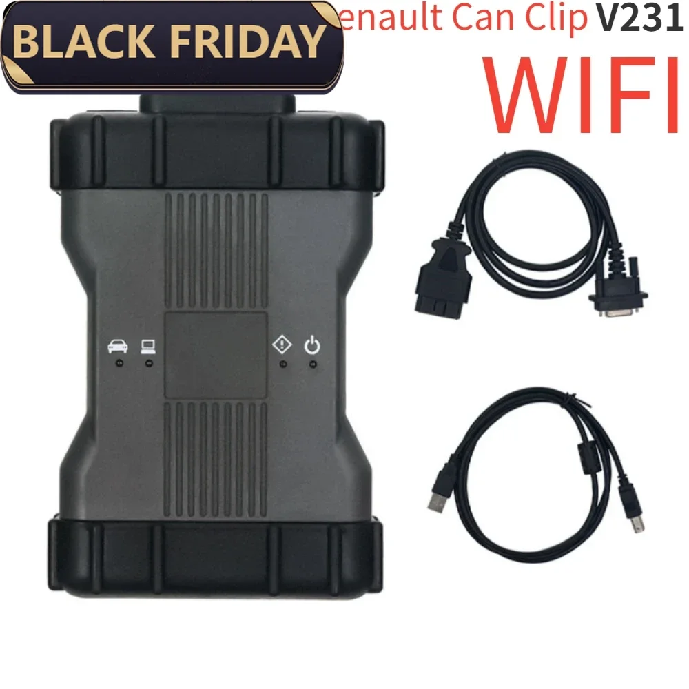 V231 for Renault Clip Full Chip WIF OBD2 Renault Car Diagnostic Programming Tool  Can Clip New Firmware Full Functionality Tool