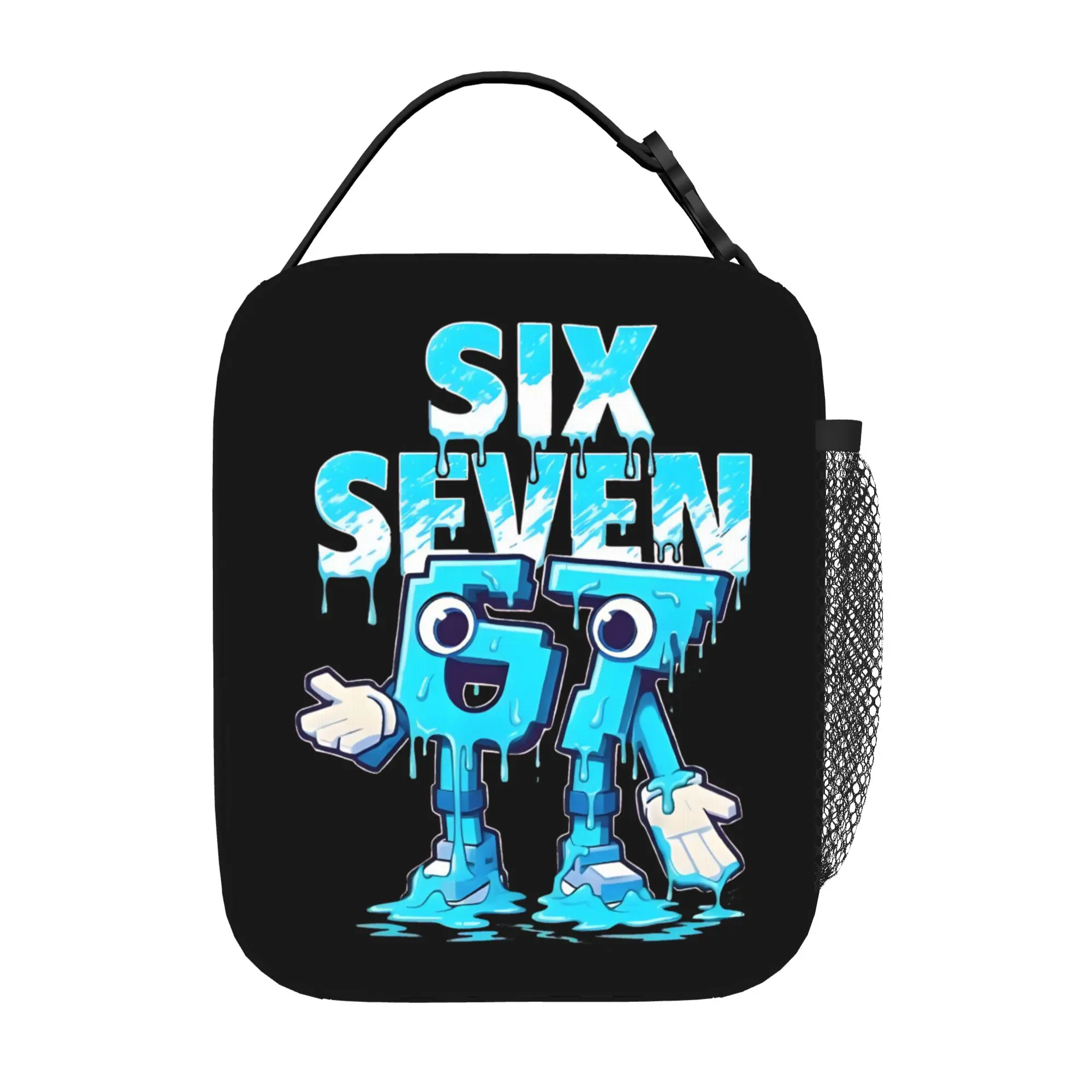 Funny Meme 67 Six Seven Thermal Insulated Lunch Bags for School  Portable Food Container Bags Cooler Thermal Lunch Box - view 3