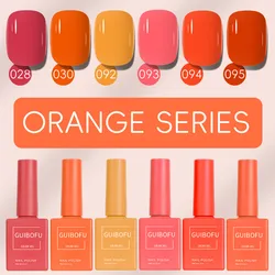 6Pcs/Set Fall Shine Finish Semi Permanent Glitter Sequins GEL Nail Polish Set Kit Soak Off Uv Varnish Nail Art