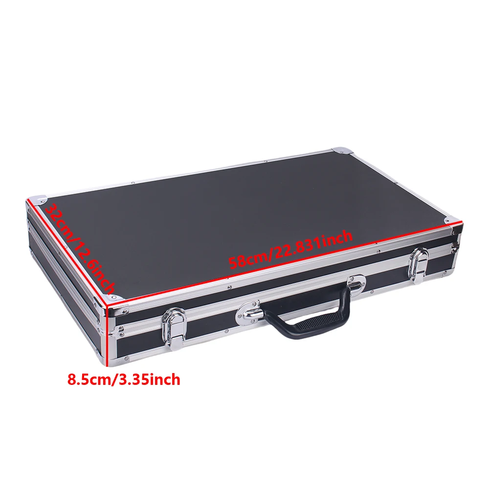 Tool Box Aluminium Equipment Case Protable Toolbox for Mechanic Large Capacity Suitcase Hard Case 58x32x8.5cm Rectangular toolbo