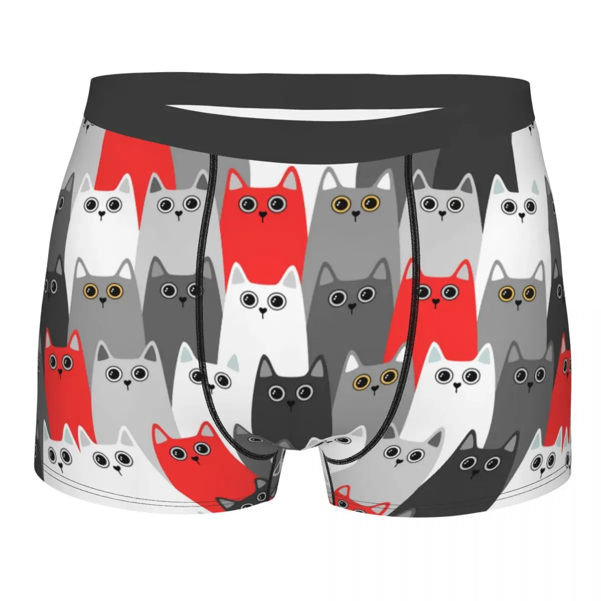 Custom Funny Cute Cats Pattern Boxers Shorts Men Briefs Underwear Cool Underpants