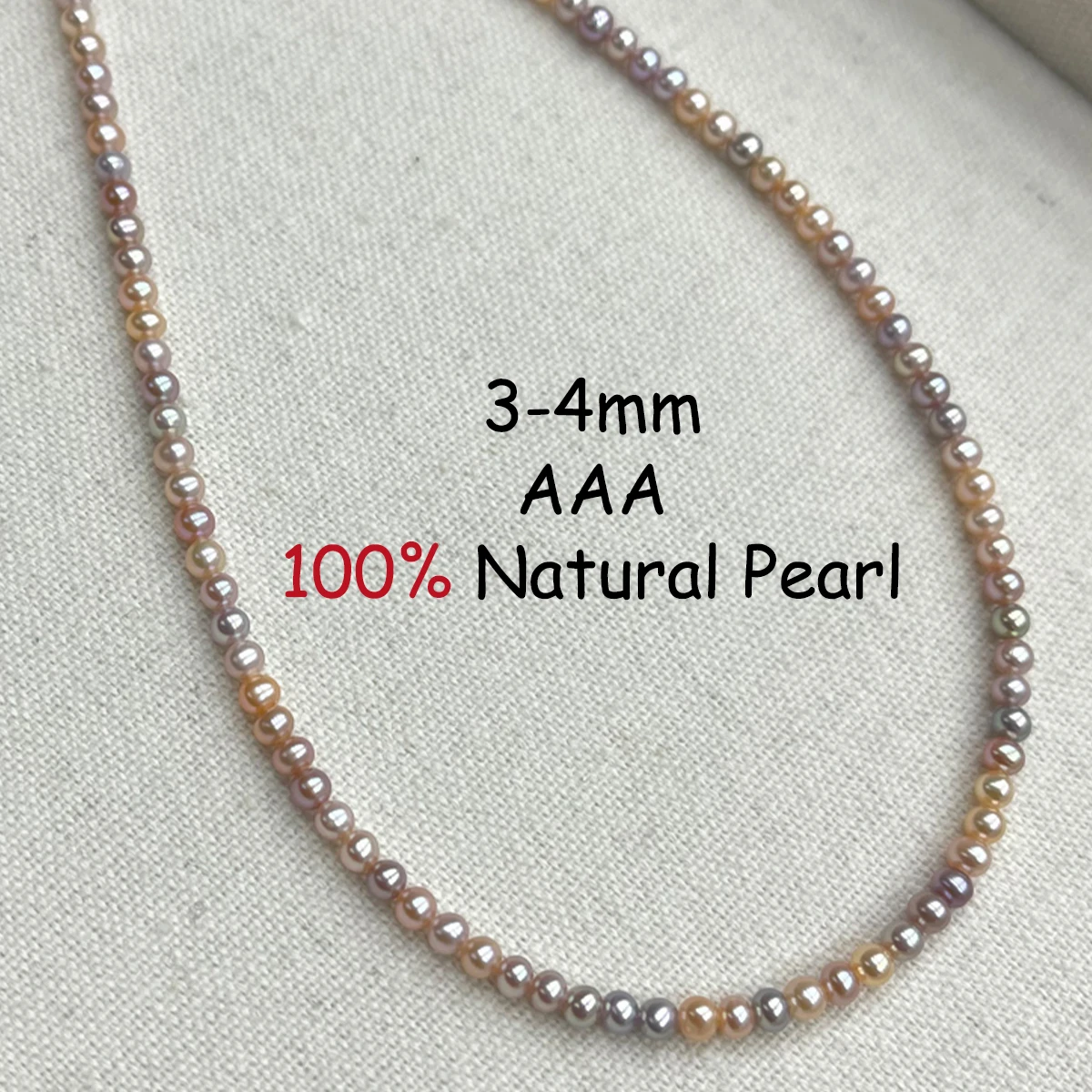 

AAA 3-4mm Natural Freshwater Pearls High Quality Candy Near Round Beads for Jewelry Making DIY Necklace Bracelets Accessories