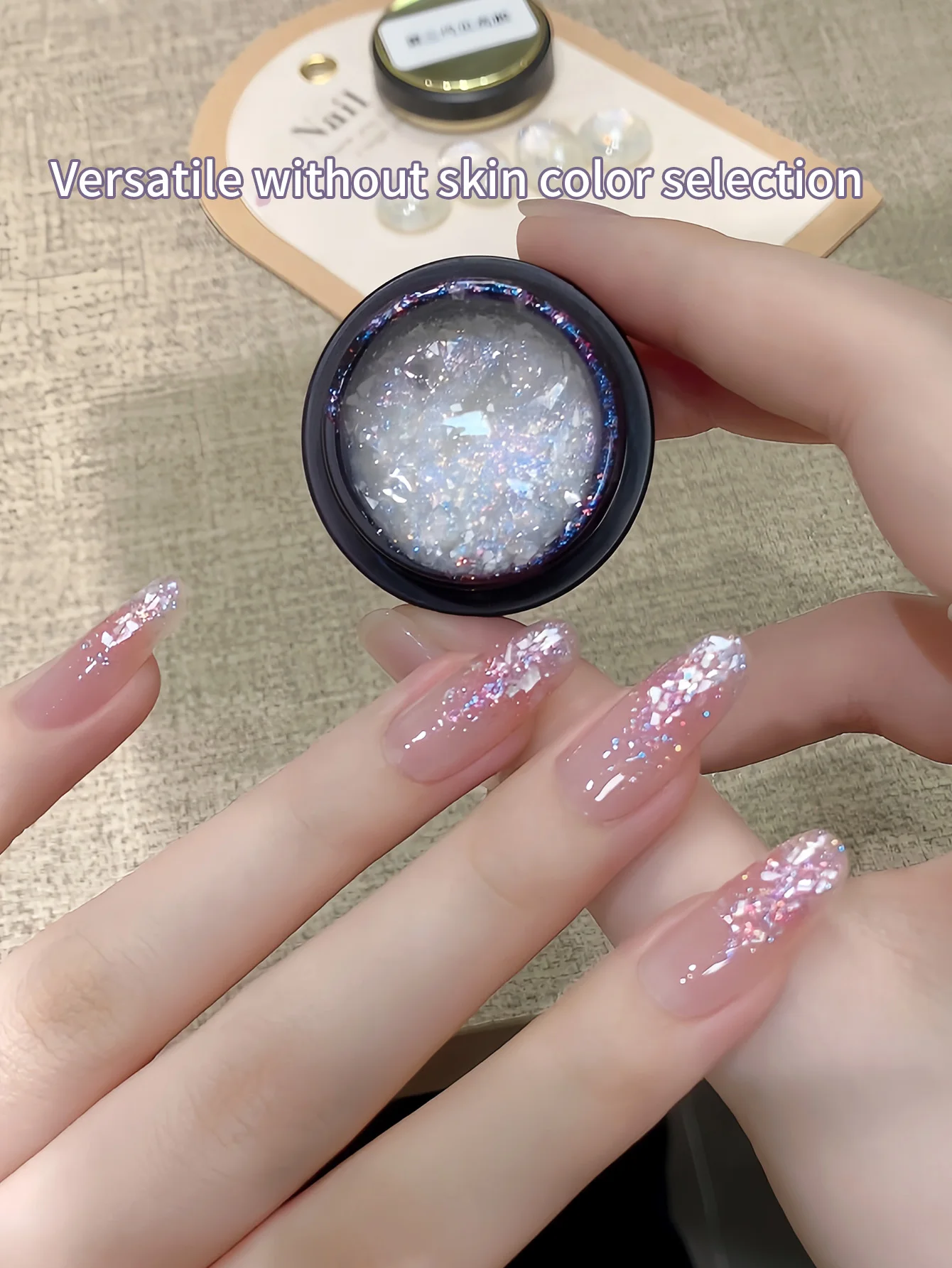 5ml Frammenti di conchiglia Traslucido Gel riflettente Smalto per unghie Glitter riflettenti Semi permanente Soak Off Gel UV Smalto per unghie