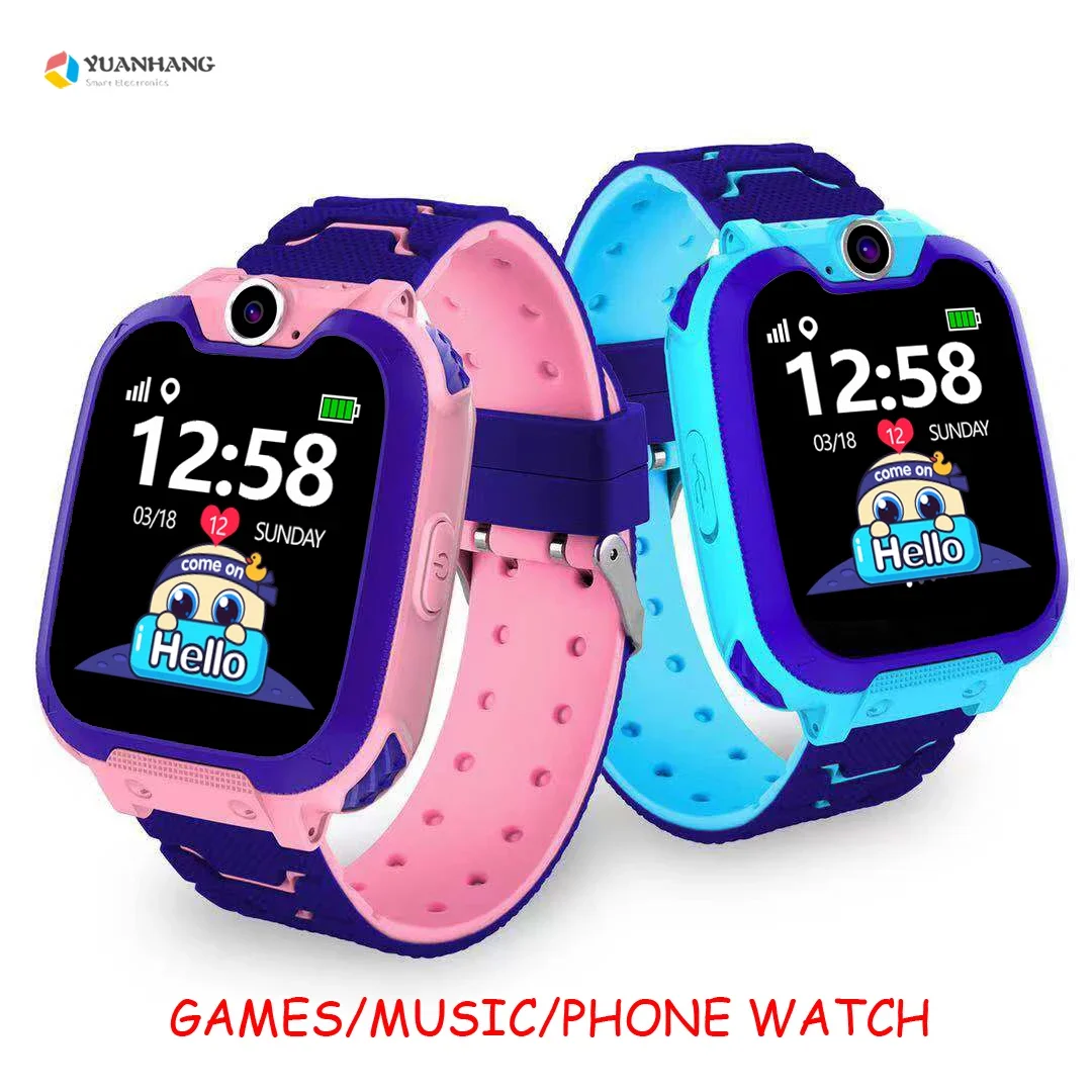 Smart Watch for Kids Student Girls Play Puzzle Game Games Watch Baby Music Dual Camera Clock Voice Call Phone orologi da polso