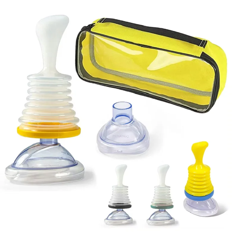 4PCS/3PCS Portable Anti Choking Device Emergency Life Saving Suction Choke First Aid Kit for Kid Adult Kits Rescue With Bag