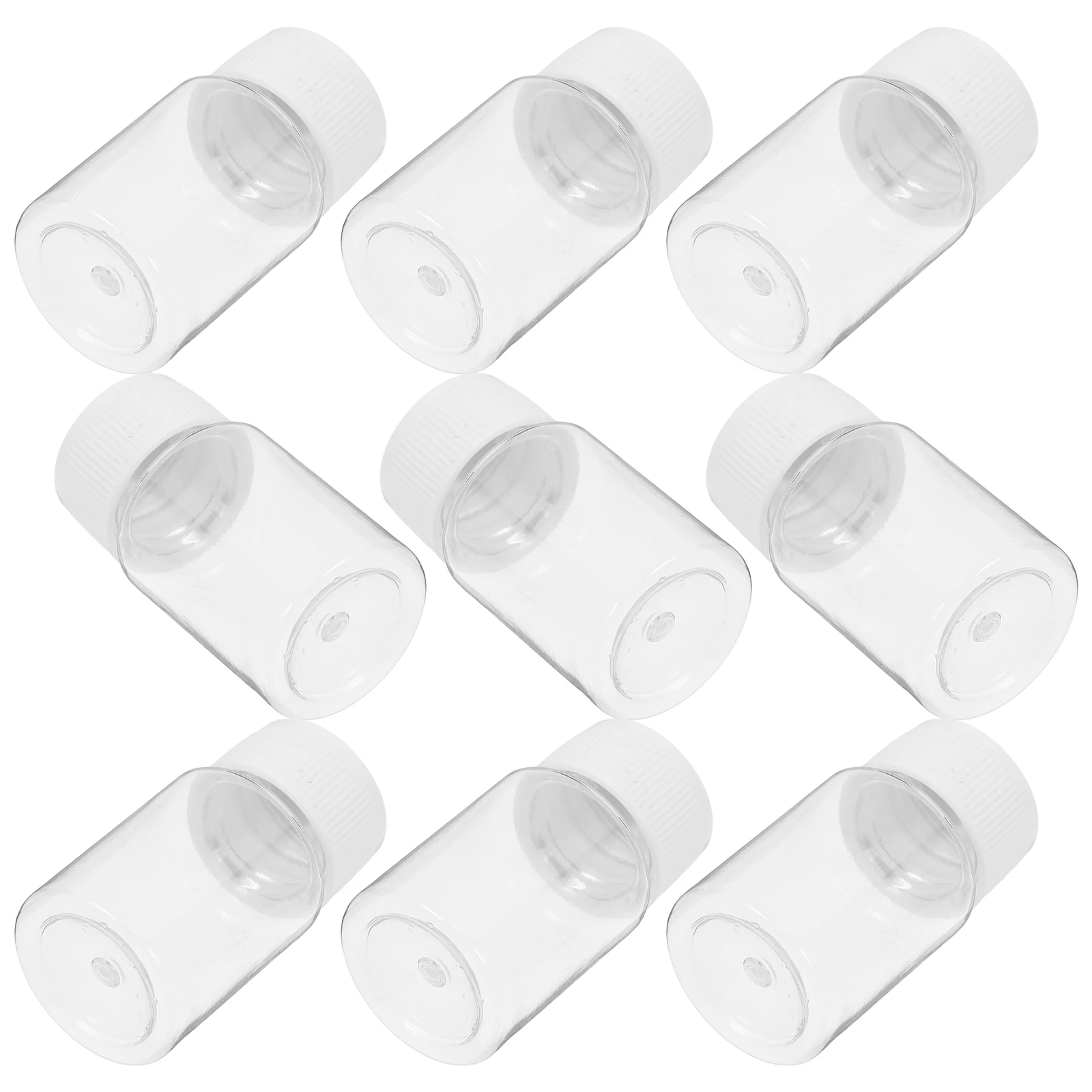 

10 Pcs Jar Pill Bottle Container Chemical Empty Bottles Liquid Display Laboratory