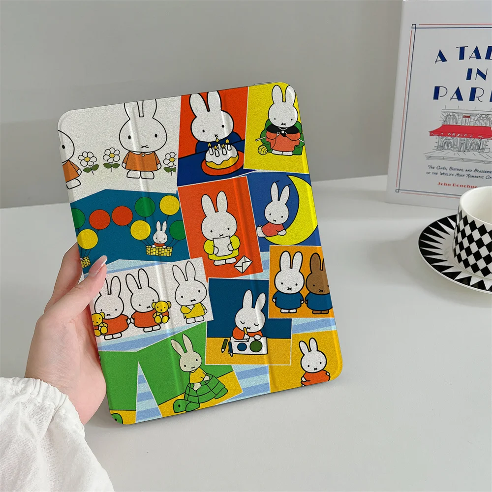 حافظة حماية iPad اللطيفة على شكل أرنب مناسبة لجهاز Apple iPad Pro 2024 11 بوصة، 2025 Air 5/4 10.9 بوصة، iPad 10 9.7 بوصة #1