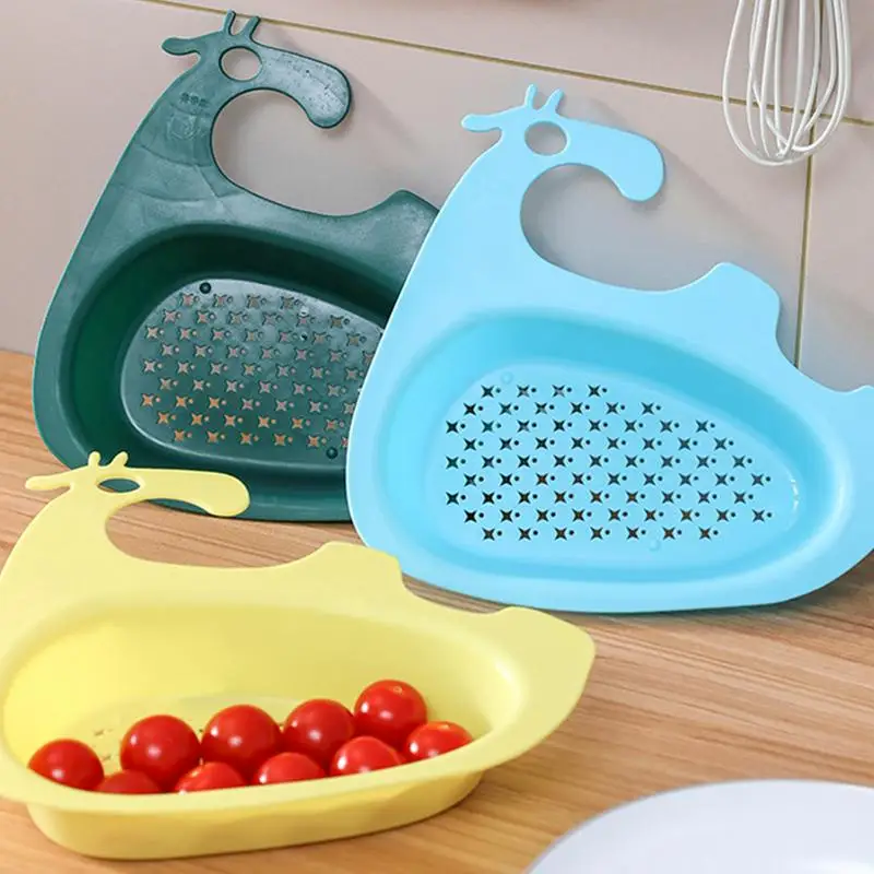 Sink Basket Strainer Triangular Drain Basket Sink Strainer Basket Multi-Function Kitchen Sink Strainer Basket Vegetable Strainer