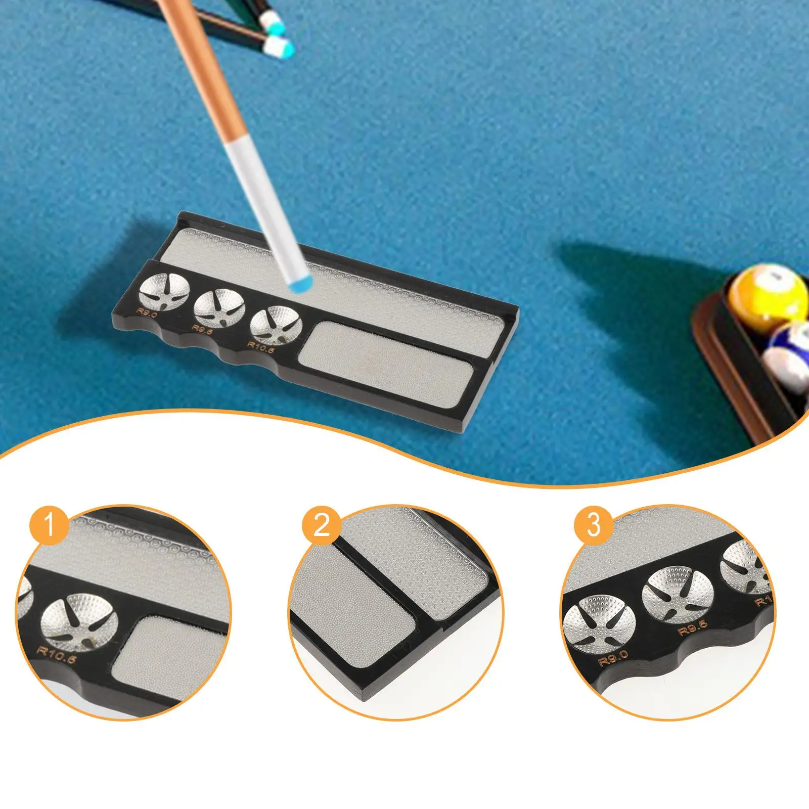 Polisher Tip Grinder Billiards Cue Accessories Portable 4in1 Repair Tool for Billiard Cue Maintenance Supplies view 5