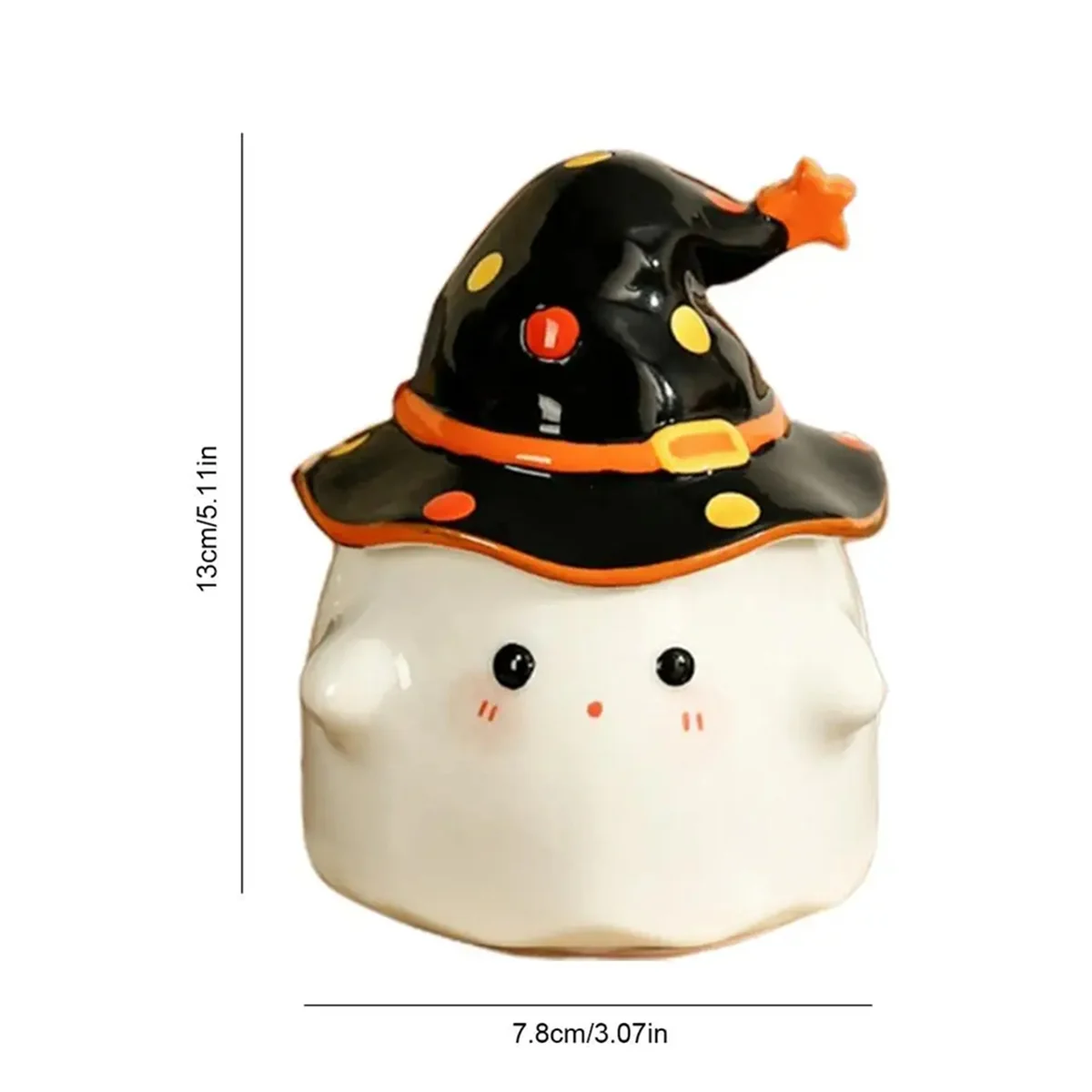 

Halloween Mug Halloween Ghost Pattern Cup Ghost Pattern Cup Ceramic Ghost Mug with Lid Cute 350ML for Halloween Home A