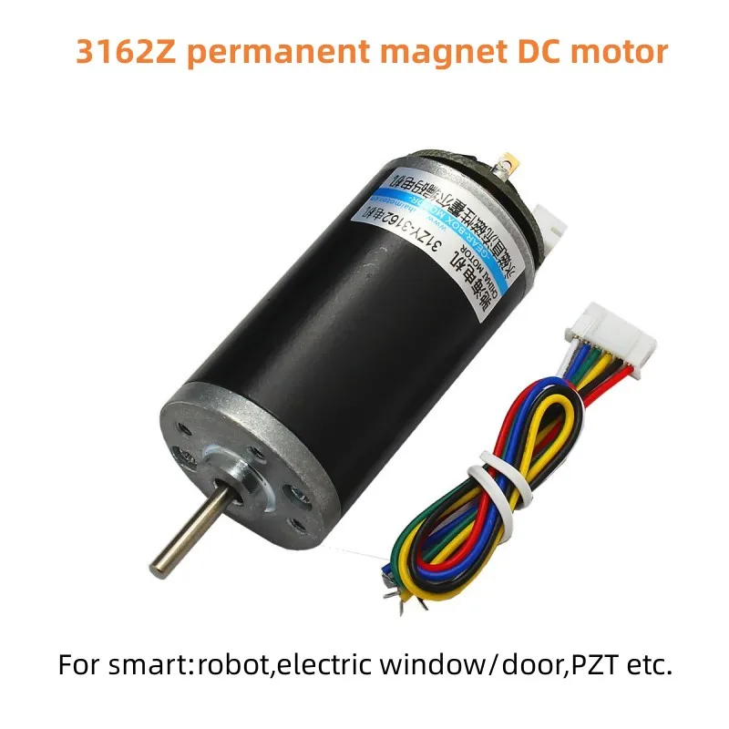 

31MM diameter 3162Z permanent magnet DC motor,6V12V24V Tubular motor For smart:robot,electric window/door,PTZ etc.