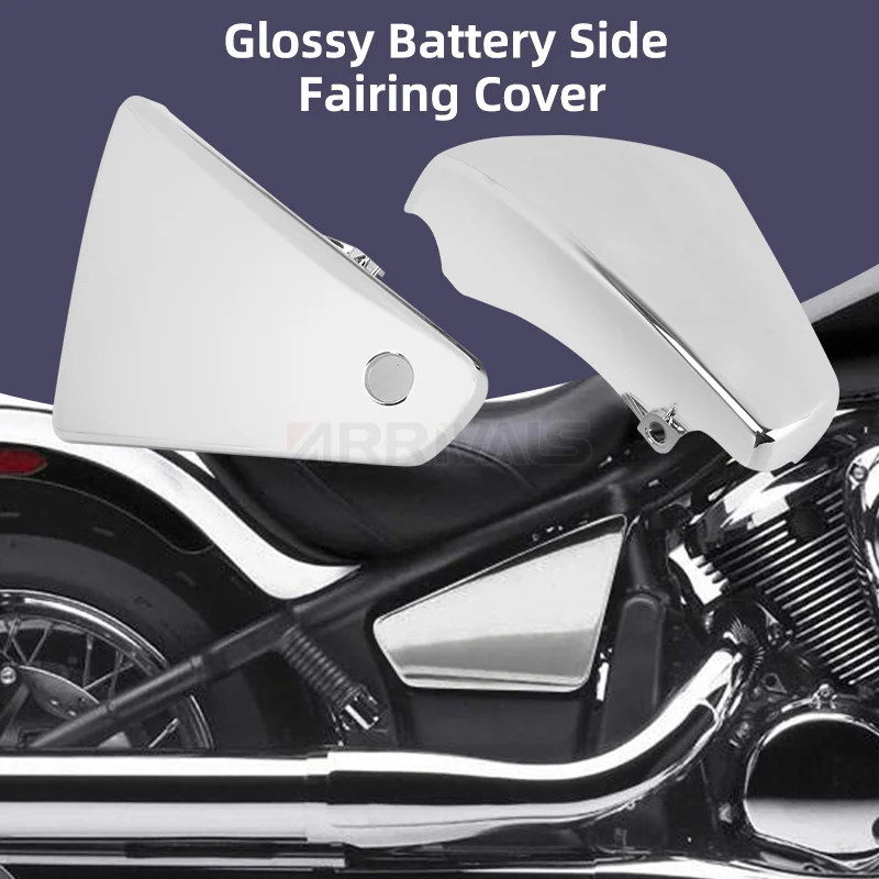 Motorcycle Chrome Left Right Battery Side Cover Fairing For Kawasaki Vulcan VN900 Classic Custom 2006-2020