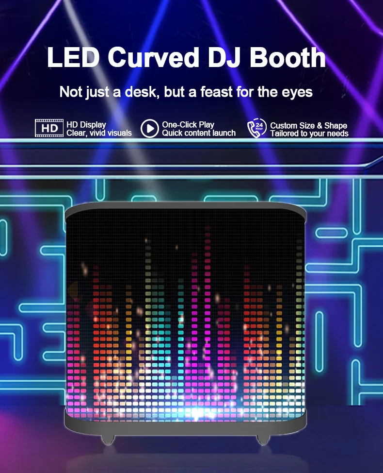 DJ Photo Booth Events Celebration Zwart Draagbaar P 2.5 Indoor Full-Color voor nachtbars en muziekanimatie en grafisch LED-display