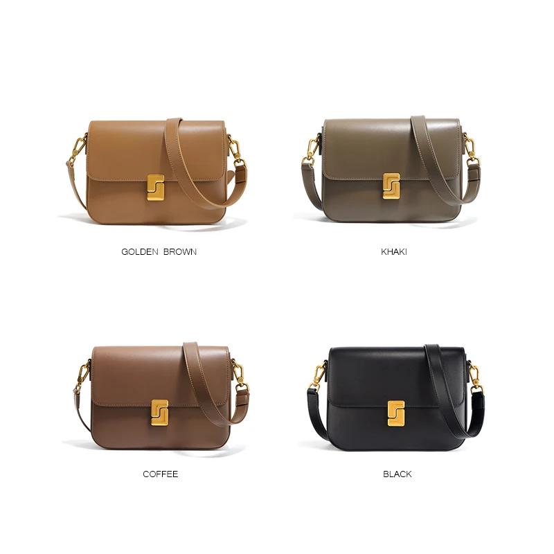 New Style Square Cover Underarm Shoulder Bag For Women Soft Leather Casual Fashion Crossbody Bags With Adjustable Strap