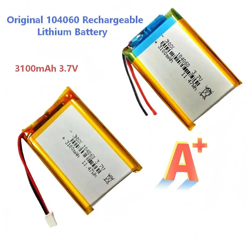 Original 3100mAh 3.7V  104060 Rechargeable Lithium Battery Suitable for PS4 Humidifier GPS Navigation Bluetooth Speaker Mp3 MP4