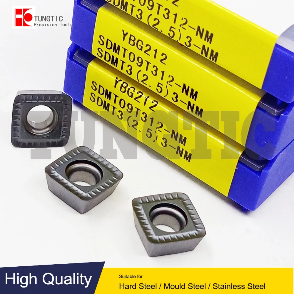 

SDMT09T312-NM YBG212 YBS303 SDMT3(2.5)3-NM SDMT 09T312-NM Turning Cutter Lathe Inserts Tools For High Feed Machining Metal