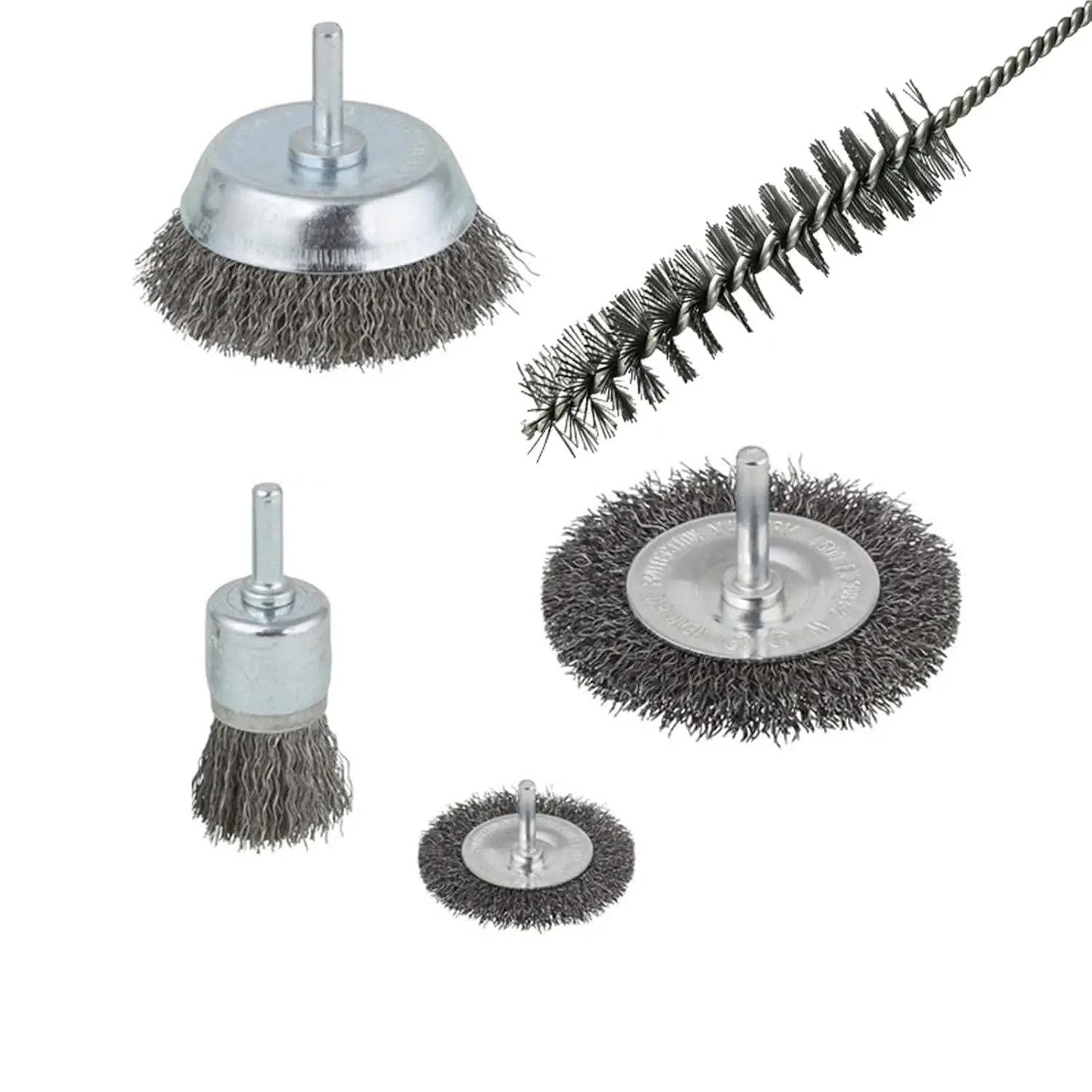 5-Piece Wire Wheel Brush Kit for Electric Drill | Rust & Paint Removal