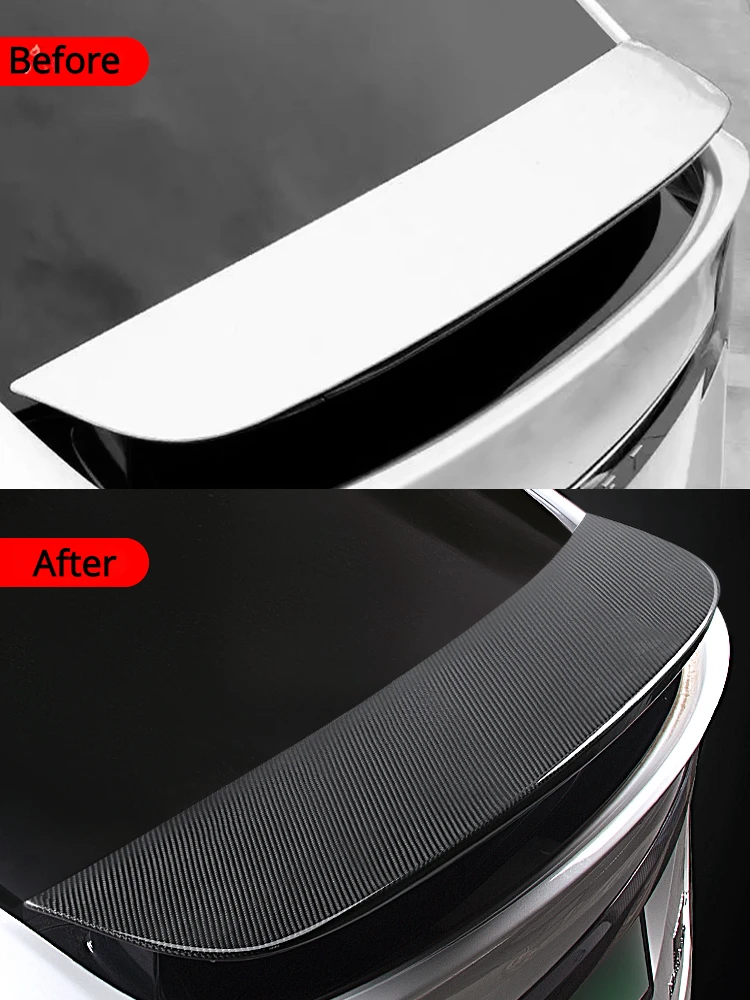 For Tesla Model X 2023 Rear Roof Lip Spoiler Real Carbon Fiber Car Tail Wing Car Exterior Modification Accessories