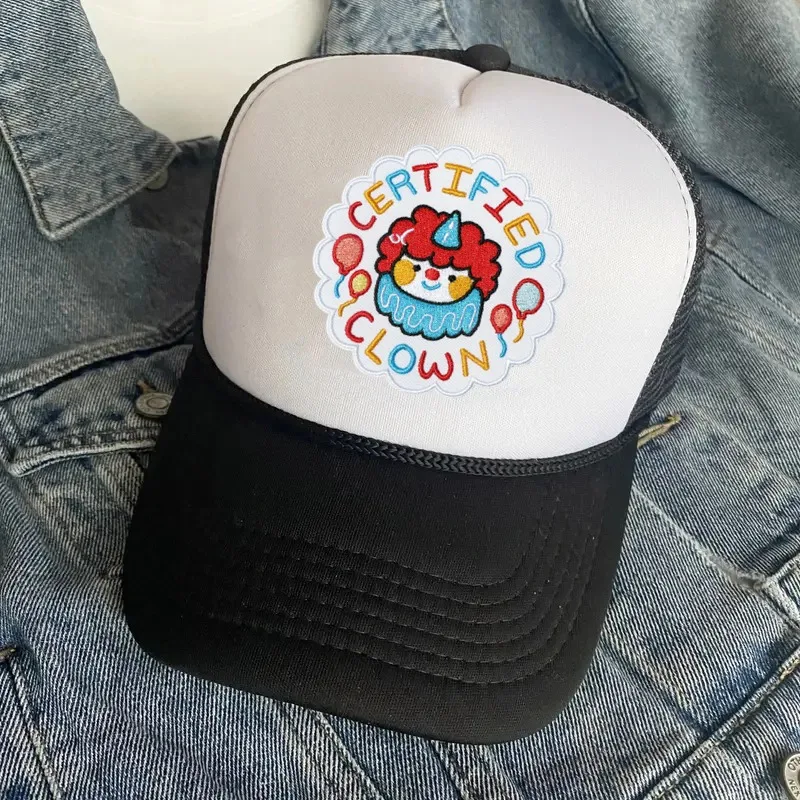 1PC Certified Clown Cartoon Embroidered Patch Iron On Sew On Patches For Clothing Cap Bag Jacket DIY Gift Hot Adhesive Badge