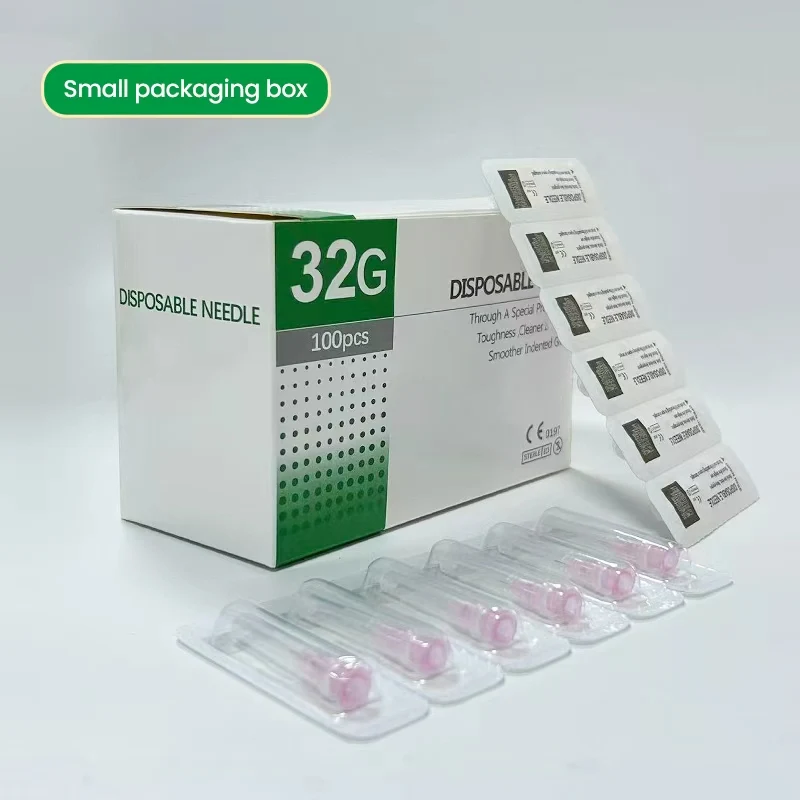 Small Packaging Box 100pcs Disposable Needle 32G 4MM Painless Eyelid Hand Tool 32G Needle