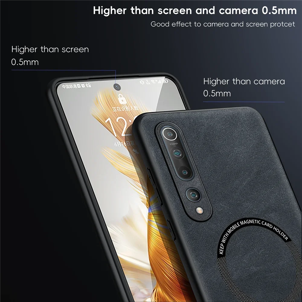 For Xiaomi Mi 10 Magnetic Retro Leather Case For Xiaomi Mi 10 Pro Mi10 Pro 5G Wireless Charging Phone Case Cover