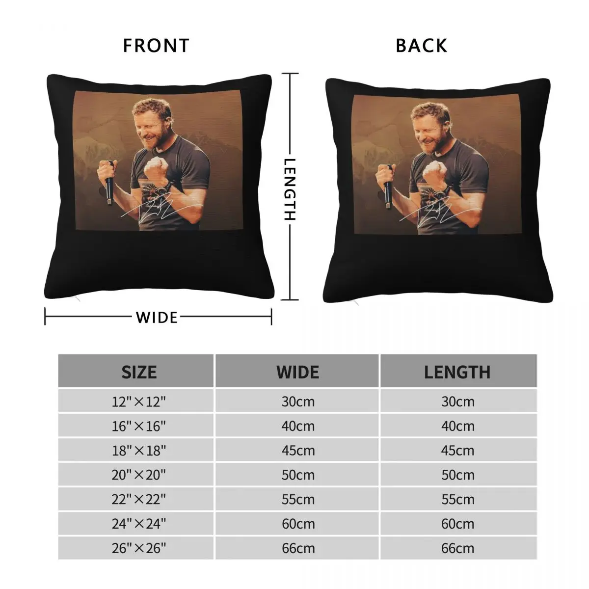 Dierks Bentley Bom Square Pillowcase Polyester Linen Velvet Printed Zip Decorative Sofa Cushion Cover 45x45