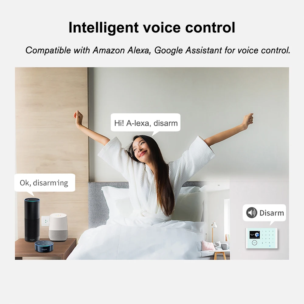 3 في 1 شبكة نظام إنذار منزلي ذكي Tuya APP التحكم عن بعد 433 ميجا هرتز جرس الباب الآمن المنزل الذكي تنبيه أداة متوافقة #6