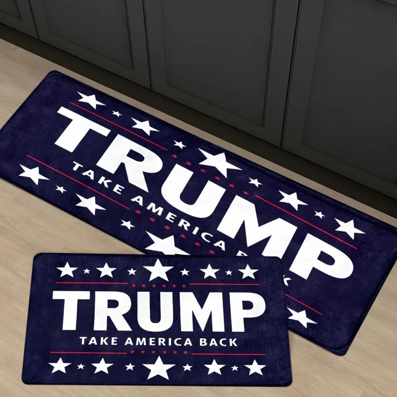 1 Piece of Trump Take America Back Doormat Machine Washable 100% Polyester Non Slip Decorative Carpet Simple and Stylish Rug