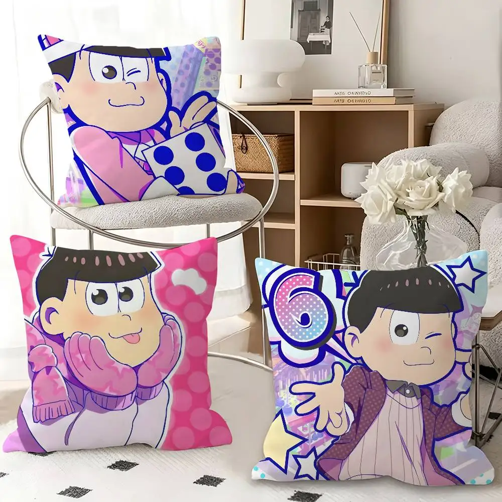 1pc Todomatsu Matsuno Anime Characters Pillow Case Fashion Square Pillowcase Bedroom Sofa Room Ins Decoration Leisure