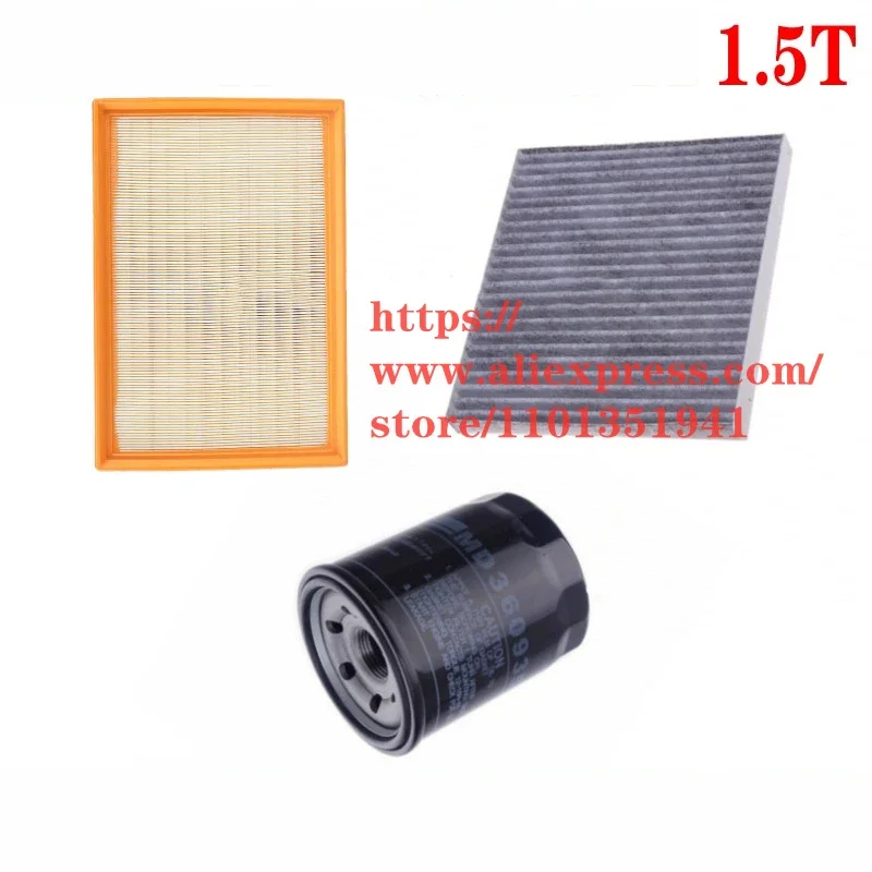3pcs/set Filter Set for JAC JS4, Sei 4 pro 1.5T Air,Oil,Cabin Filter