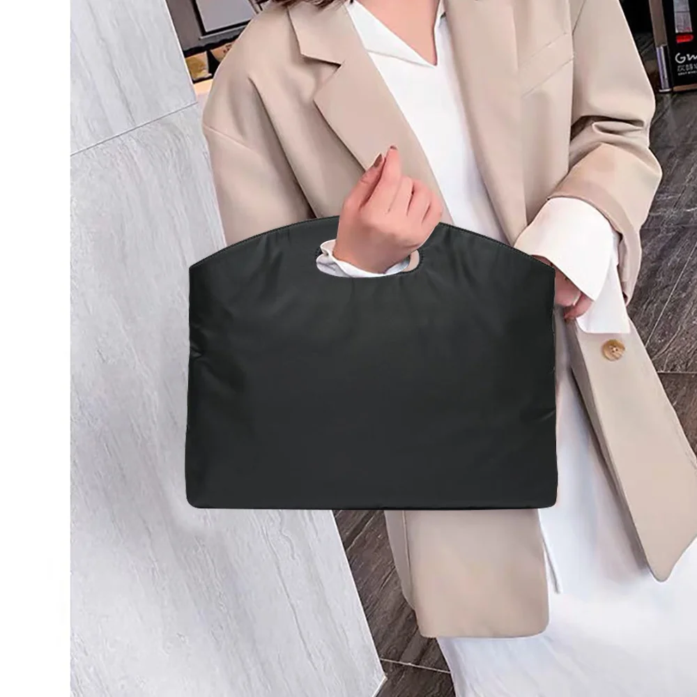 New Portable Document Bag A4 Office Bag Men Women Handbag Teacher Series Printed Information Bag Briefcase Meeting Document Tote