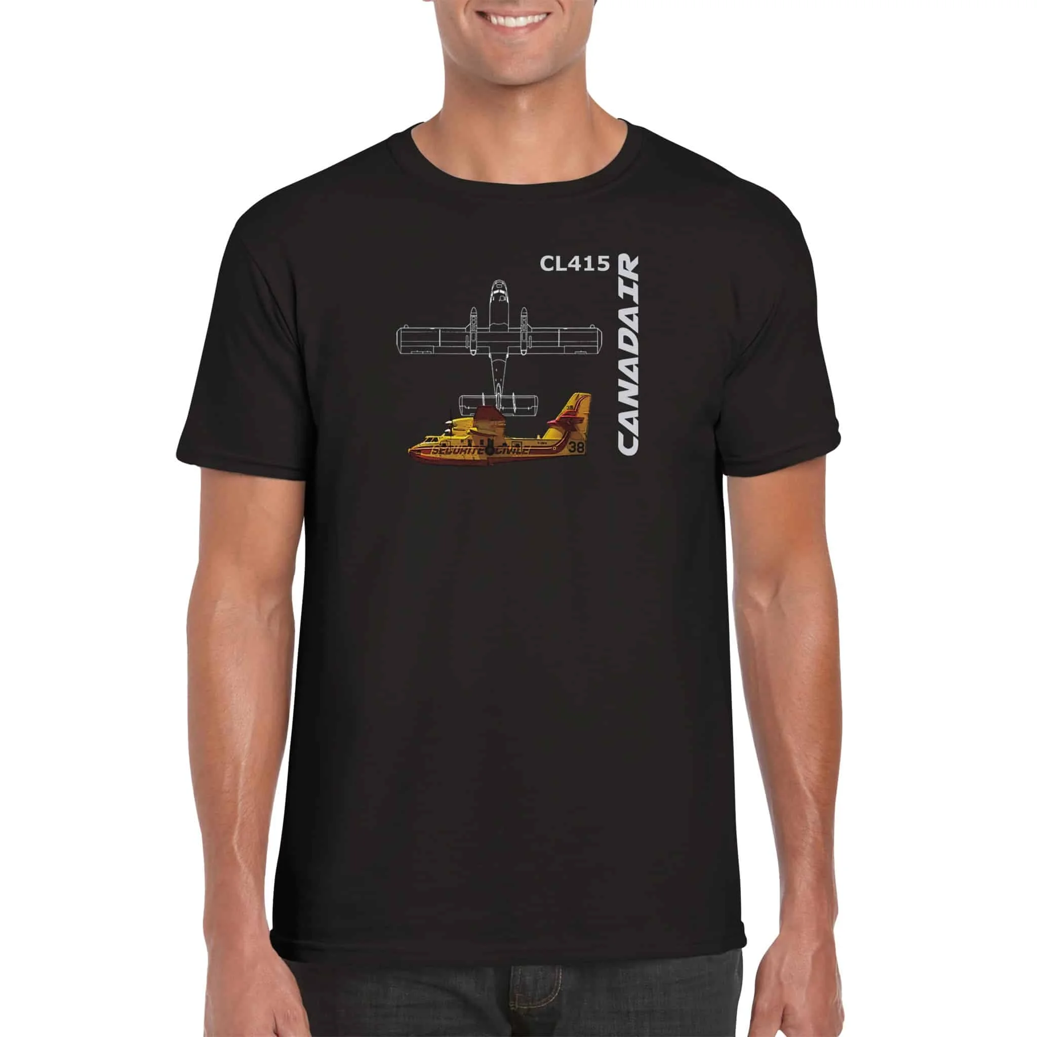

Canadian Canadair CL-415 Amphibious Aircraft T-Shirt 100% Cotton O-Neck Short Sleeve Summer Casual Mens T-shirt Size S-3XL