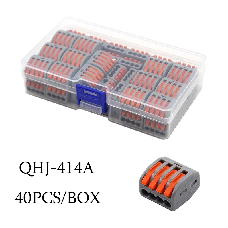 Mini-draad elektrische connector Boxed 222 LED-stripverlichting Snelle connectoren Universele compacte geleider Insteekklemmenblokken