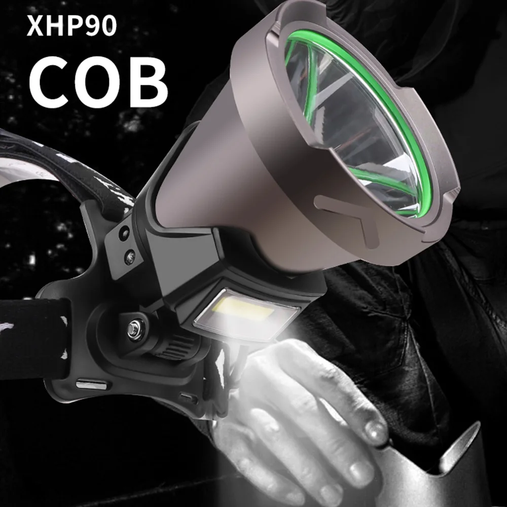 Светодиодный налобный фонарь с датчиком движения, USB перезаряжаемый фонарик, водонепроницаемые налобные фонари, фара для кемпинга, рыбалки, поисковая головка, ночник