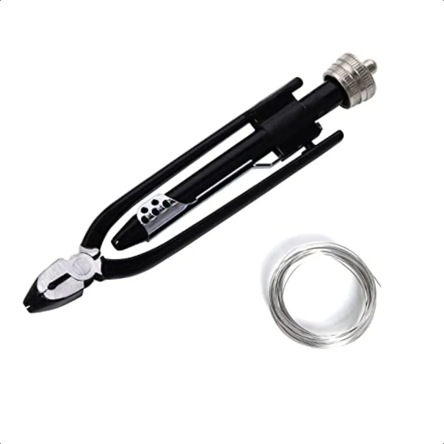 

6-дюймовые безопасные плоскогубцы для скручивания проволоки, плоскогубцы для фиксации проволоки с 25-футовой проволокой из нержавеющей стали, сверхмощный инструмент для скручивания проволоки для Airc