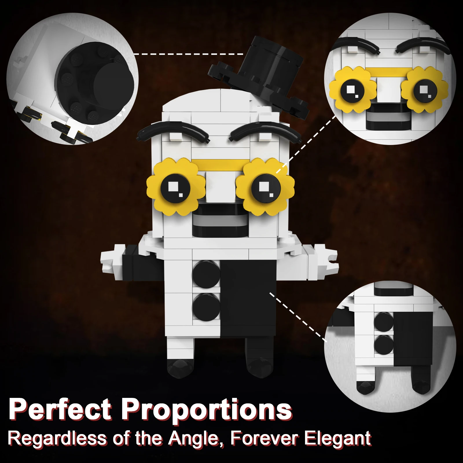 مكعبات بناء المهرج الفنية، مجموعة بناء شخصيات فيلم الرعب، هدية مثالية للهالوين لمحبي الأولاد والبنات البالغين #3