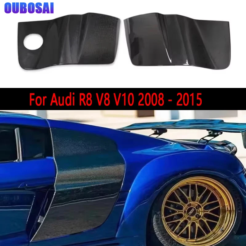 

For Audi R8 V8 V10 2008 - 2015 Carbon Fiber Door panel decoration Car Side Door Fender Cover Decration Bod Door Body Kit